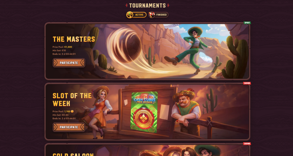 5 Gringos Casino Australia review - Tournament