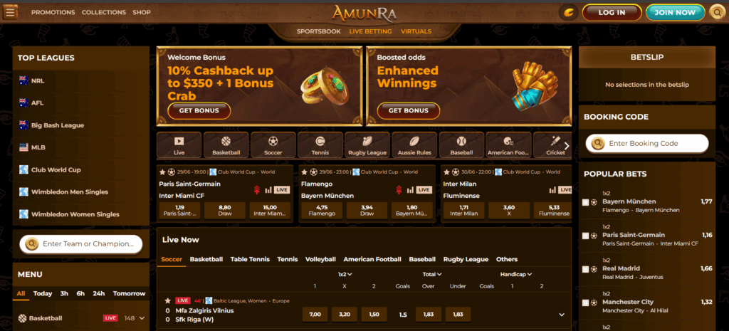 AmunRa Casino Review Australia Sportbook