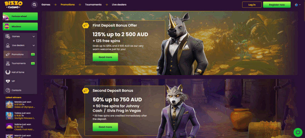 Bizzo Casino Australia Review Promotions & Bonuses