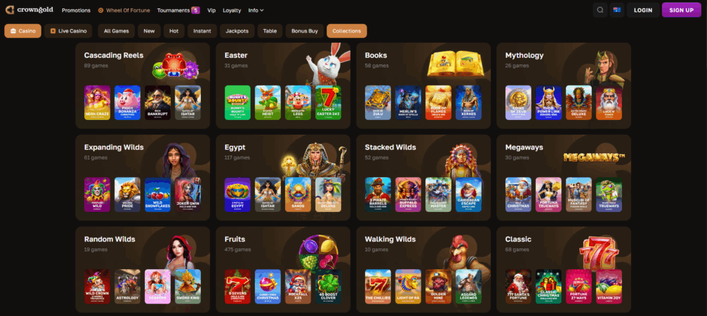 Crown Gold Casino Australia Review Pokies Collections