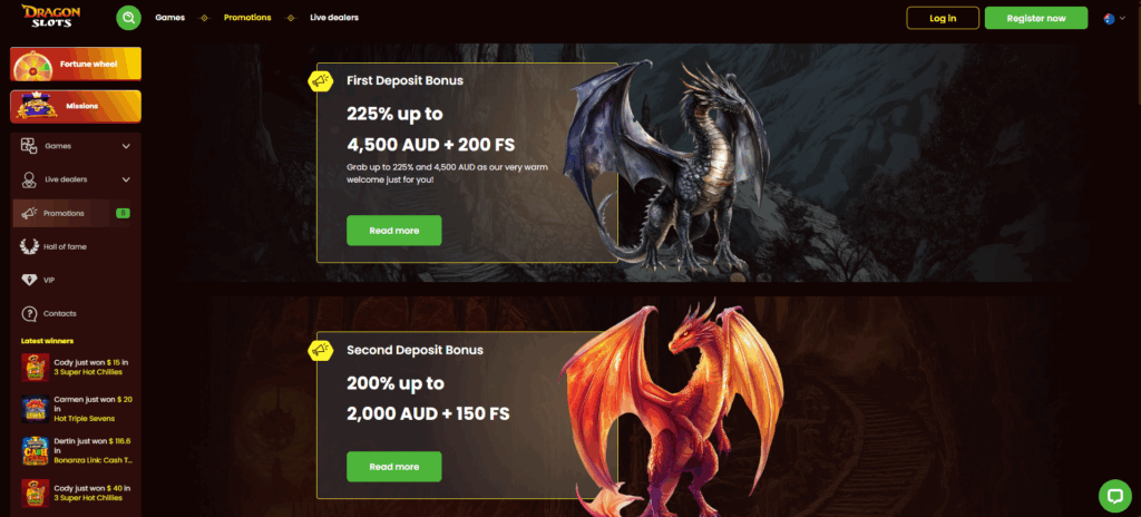 Dragon Slots Casino Australia Review Promotions
