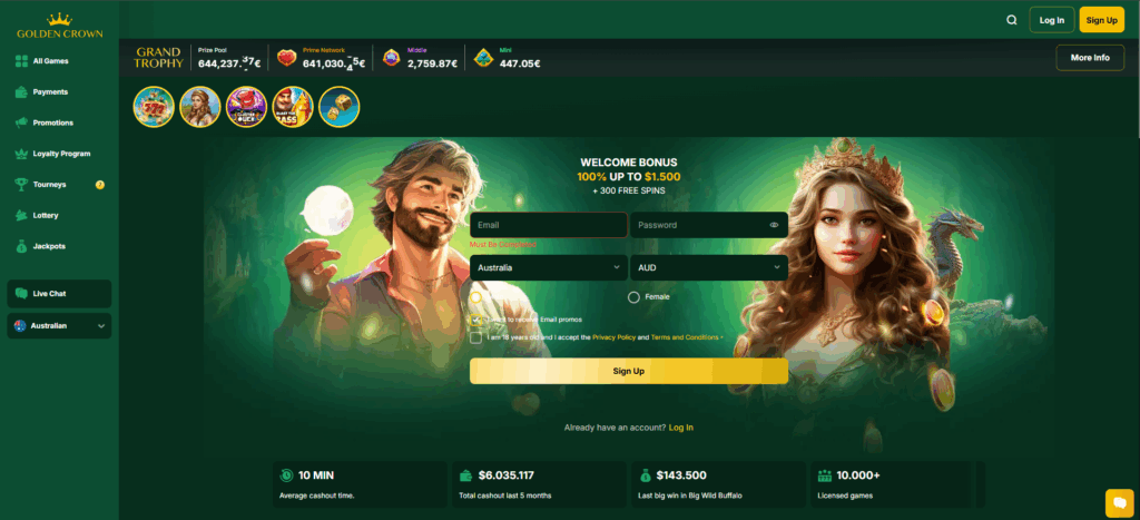 Golden Crown Casino Review Australia 