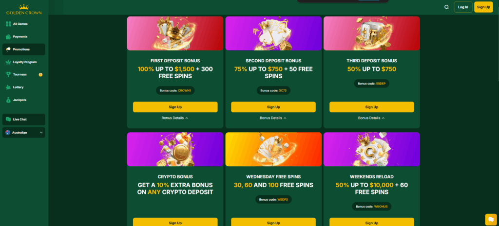 Golden Crown Casino Review Australia 