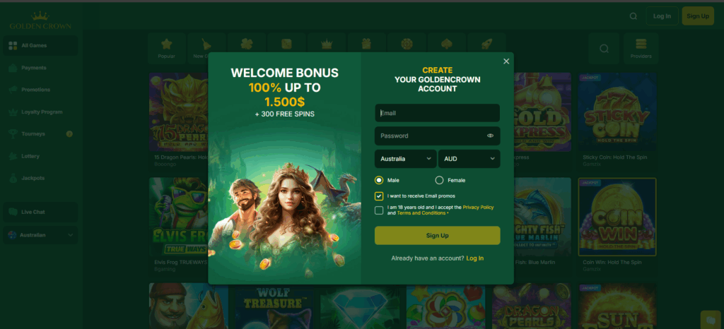 Golden Crown Casino Review Australia 
