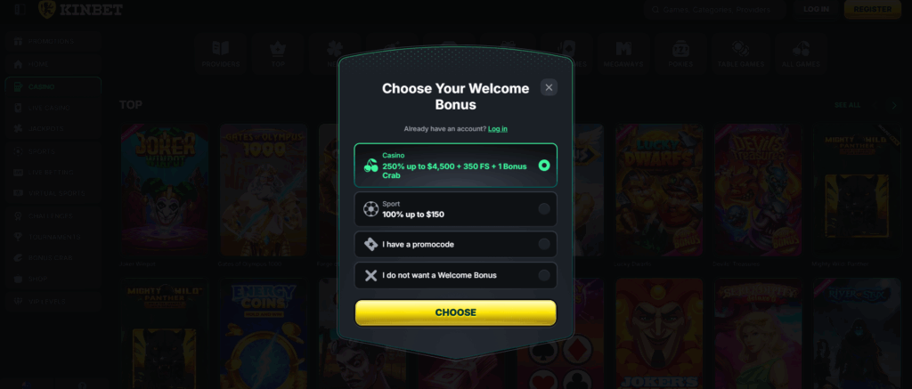 Kinbet Casino Australia Review Registration