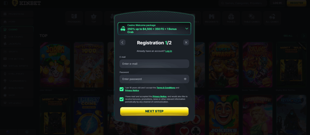 Kinbet Casino Australia Review Registration
