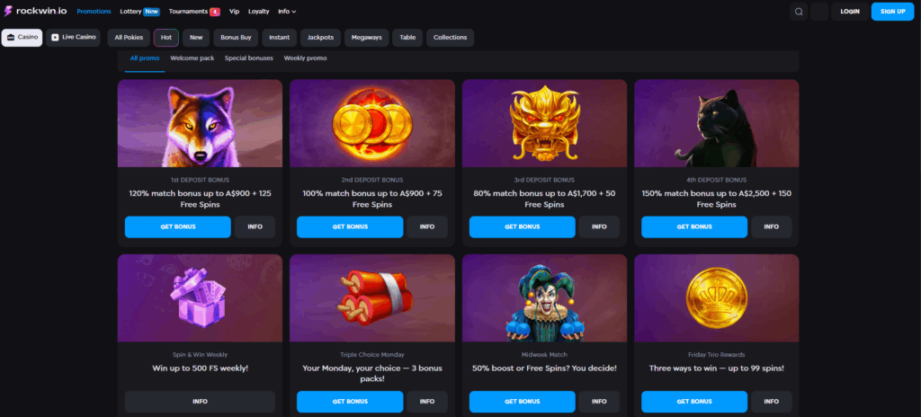 Rock Win Casino Australia Review Promotions