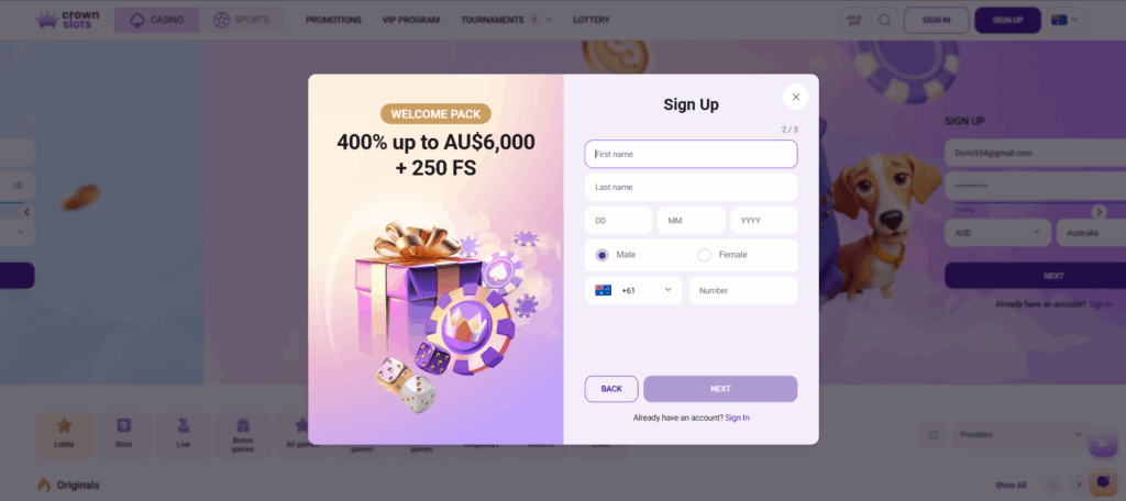 Crown Slots Casino Australia Review Sign Up