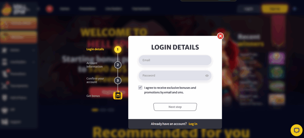 Hell Spin Casino Australia Review Login/ Create an Account