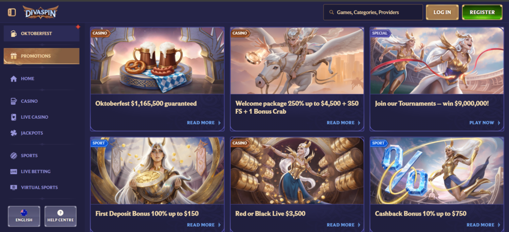 DivaSpin Casino Review Australia - Promotions