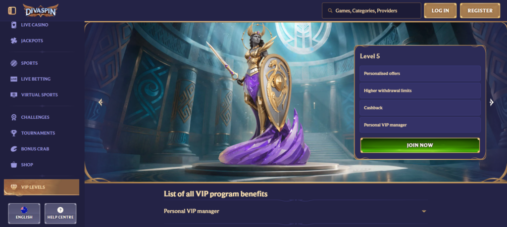 DivaSpin Casino Review Australia - VIP