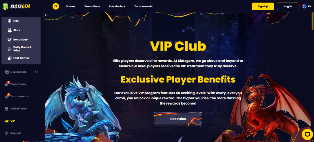 SlotsGem Australia review VIP Club with exclusive rewards and loyalty benefits