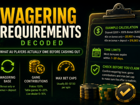 Wagering Requirements Decoded: What AU Players Actually Owe Before Cashing Out